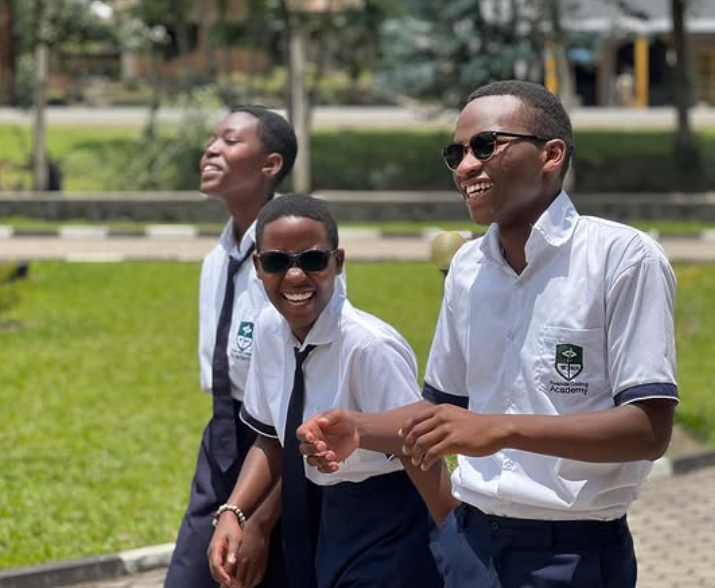 Students laughing and happy